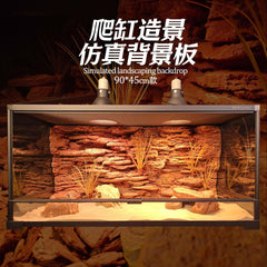 3D Desert Style Reptile Enclosure90*45Background Board for Bearded Dragon Lizard Gecko Reptile Landscaping Board